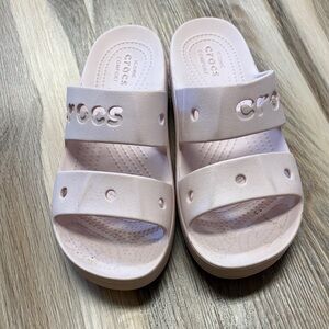 CROCS Kids Light Pink Slide Sandals